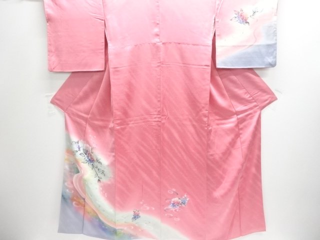 JAPANESE KIMONO / HOMONGI / EMBROIDERY / ROSE